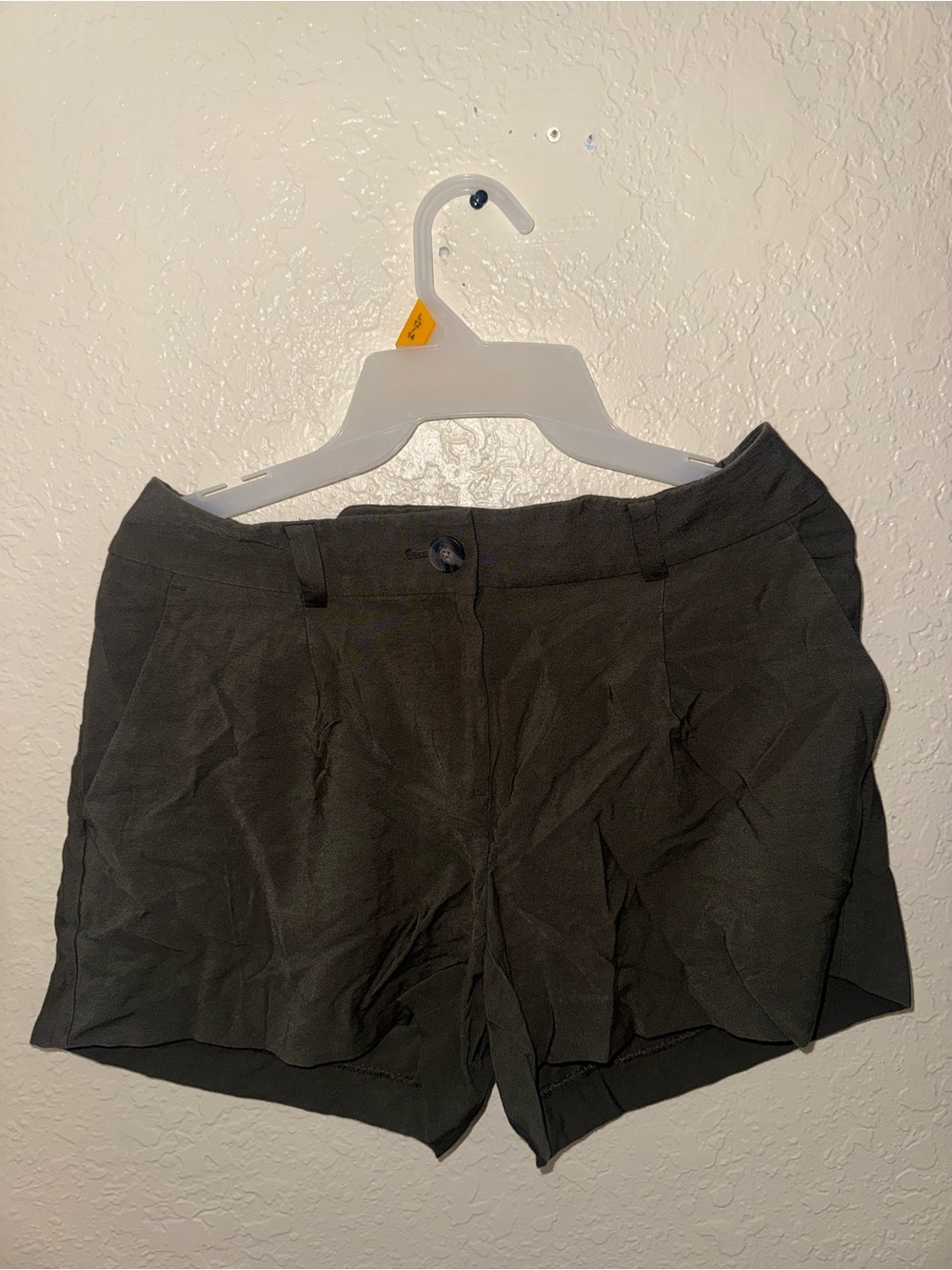 LOFT Charcoal green High-Waist Tailored Shorts